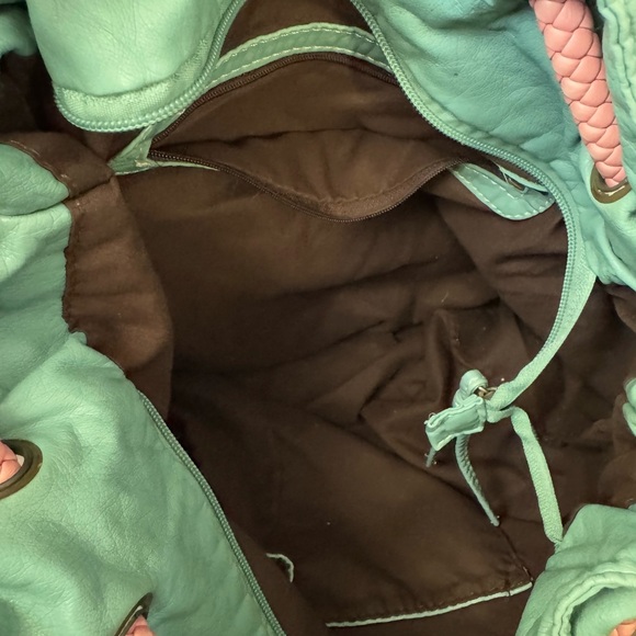 John Romaine Multi-Color Boho Bucket Shoulder Bag - Picture 12 of 12